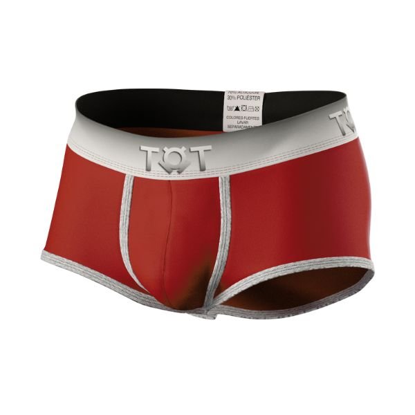 Boxer mini rojo con gris