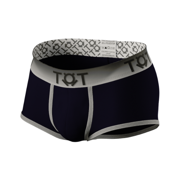 Boxer mini azul con gris