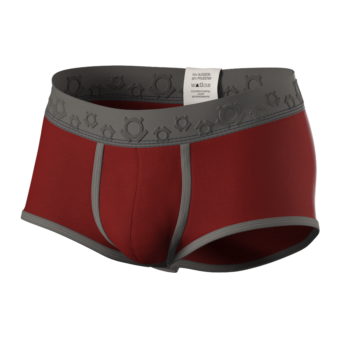 Boxer mini bordo con gris