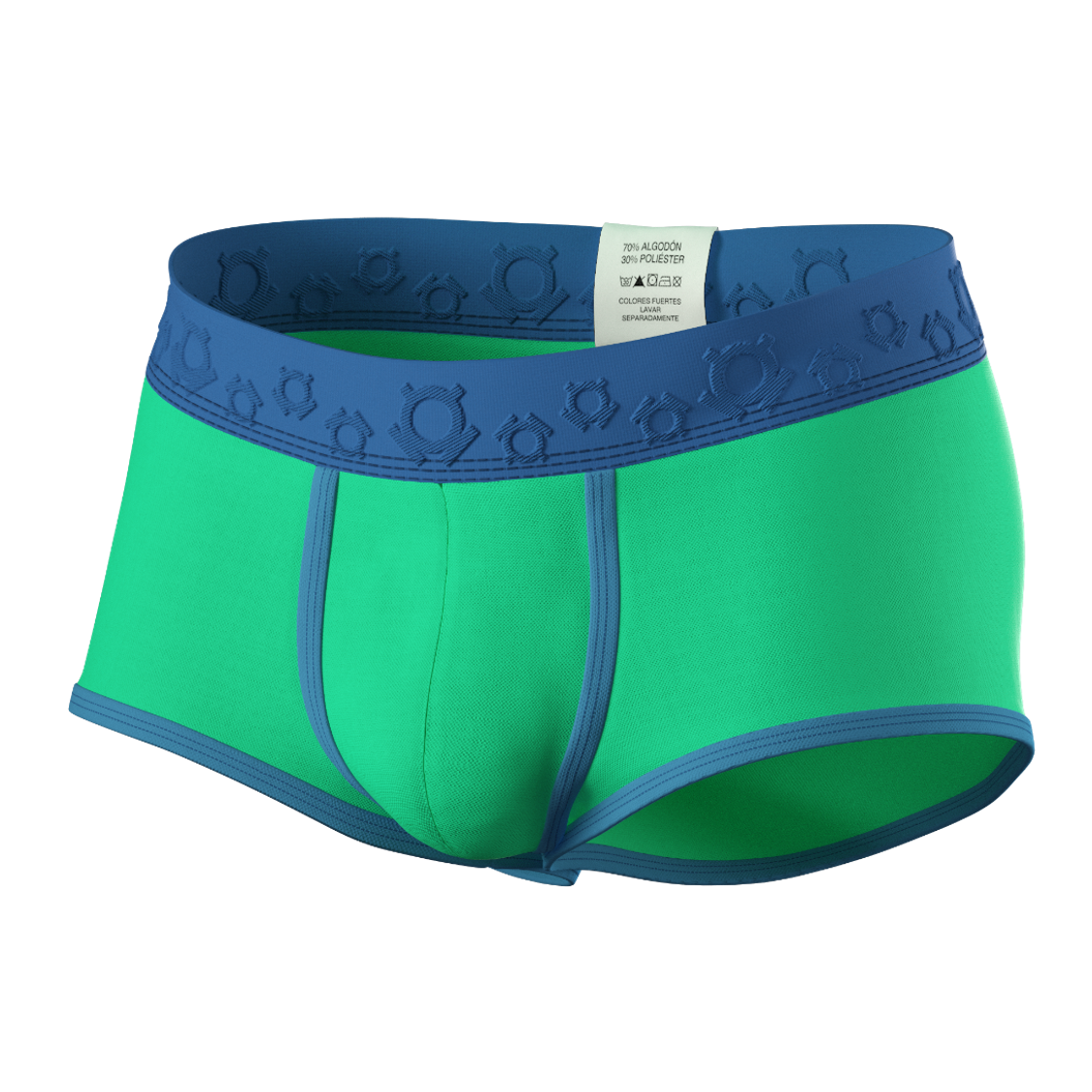 Boxer mini verde benetton con azul